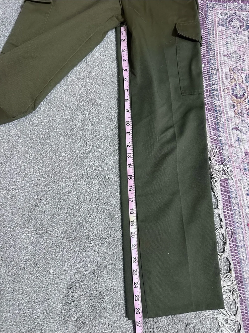 Boy Scouts of America Army Green Wide-Leg Cargo Pants
